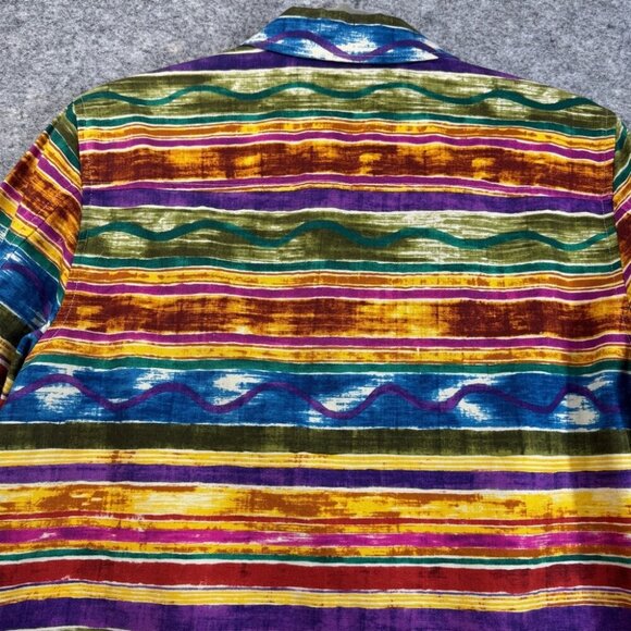 Coldwater Creek Rainbow Striped Zipper Cowgirl Cotton Western Jacket Small - Picture 14 of 16